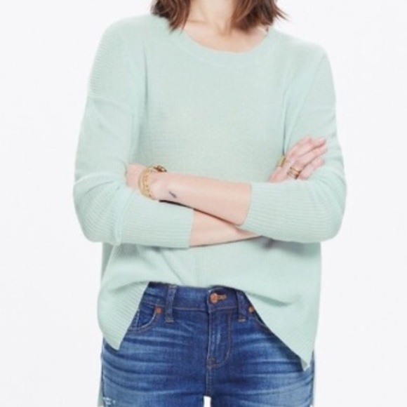 Madewell Sweaters - madewell mint blue pullover sweater size S